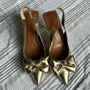Asos Gold Bow Heels